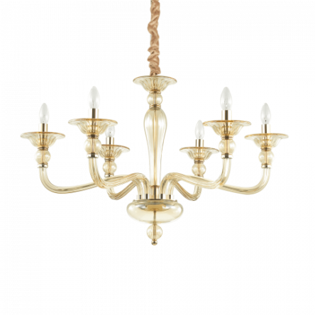 Lampa wisząca Żyrandol Danieli SP6 159942  NOWOCZESNY IP20 E27 metal Ideal Lux OPRAWA W STYLU KLASYCZNYM