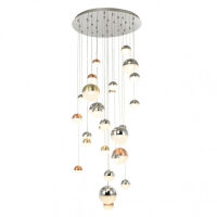 Lampa wisząca  Mocado PND-13112146-27A-CHPN Imponująca chrom złoty kulki