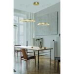 Lampa wisząca HALO PENDANT 80+60 CCT BK + REMOTE CONTROL czarna Azzardo AZ4978 - 2