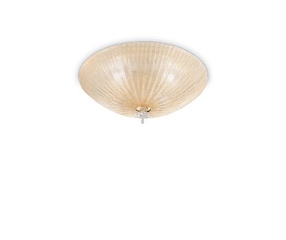 Plafon Shell PL4 140186 KLASYCZNY IP20 E27 Ideal Lux OPRAWA W STYLU KLASYCZNYM bursztynowa oprawa ze szkła