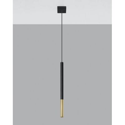 Lampa wisząca MOZAICA 1 SL.0891 SOLLUX LIGHTING tuba czarno/złota