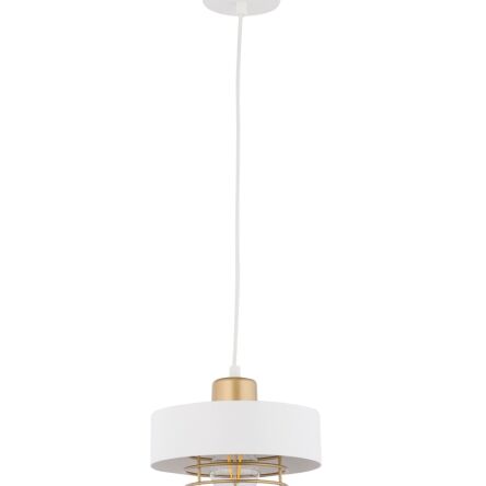 Lampa wisząca POKER 1 SIGMA 32062 biała ze złotym akcentem