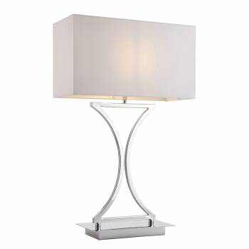 Lampa stołowa EPALLE chrom, biały ENDON LIGHTING 96930-TLCH 