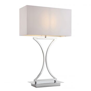 Lampa stołowa EPALLE chrom, biały ENDON LIGHTING 96930-TLCH 