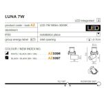 Oprawa do wbudowania Luna 7W AZ3397- AZzardo czarnym ruchome źródło światła - 2