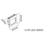 Oprawy schodowe ARSA ORLICKI DESIGN Biały Mat METAL KWADRATOWY KOSTKA - 5
