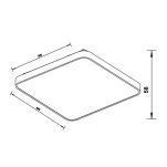 PLAFON KWADRATOWY ZUMA LINE SIERRA CEILING 12100005-SL chrom METAL - 3
