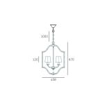 Lampa wisząca New York - P04380BK COSMO Light kształtem przypomina latarnię wykonana w stylu nowojorskim połączonym z klasycznym - 4