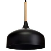 Lampa wisząca Taylor czarna z elementem drewna MILAGRO MLP6218  