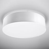 Nowoczesna Lampa Sufitowa Okrągły Plafon ARENA 45 SL. 0126 klosz z tworzywa sztucznego w kolorze białym w kształcie walca