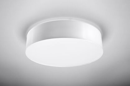 Nowoczesna Lampa Sufitowa Okrągły Plafon ARENA 45 SL. 0126 klosz z tworzywa sztucznego w kolorze białym w kształcie walca