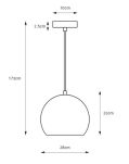 Lampa wisząca POP 1L E27 108986 Markslojd szara Ø28cm - 2