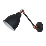 LAMPA ścienna kinkiet Italux Sonny  Sonny MB-HN5010-1-B wykonana jest ze stali o czarnym wykończeniu w stylu industrialny łamana