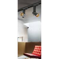 Reflektor szynowy  SANTOS TRACK AZzardo AZ2924 Ma czarny kolor idealny do korytarzy salonów czy kuchni łamana tuba