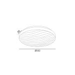 Plafon Tao - C01793WH Ściemnialny z pilotem w komplecie nieregularna struktura inspirowana falami  - 5