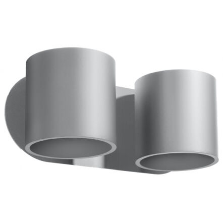 Kinkiet ORBIS  Sollux SL.0661 dwie szare tuby prosty nowoczesny design 