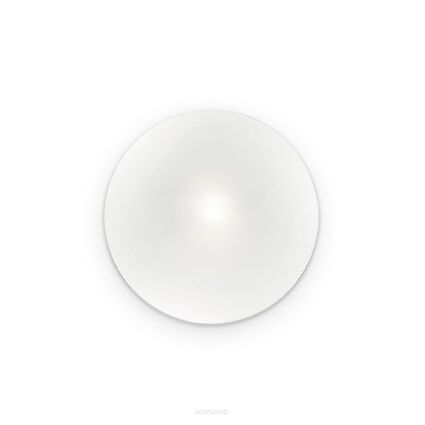 Kinkiet Smarties AP1  Ideal Lux 014814  posiada metalową oprawę wykończona w chromie klosz z matowego dmuchanego szkła