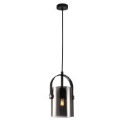 Lampa wisząca Nanesma PND-32453-1-BK+SG  nowoczesna dymiony klosz kształtem przypomina wiaderko