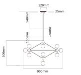 Lampa wisząca Bao Nero Fume ORLICKI DESIGN CZARNA nowoczesna - 3