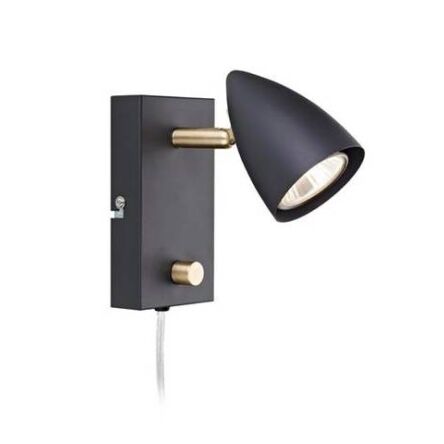 Lampa ścienna CIRO 106318 Markslojd czarny z włącznikiem i ściemniaczem