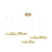 Lampa wisząca HALO PENDANT 100+80+60 CCT BK + REMOTE CONTROL złota Azzardo AZ4976