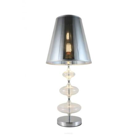 LAMPKA STOŁOWA NOCNA SREBRNA VENEZIANA LUMINA DECO LDT 1113-1 (SL)
