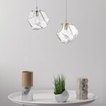 LAMPA WISZĄCA LAMPA WEWNĘTRZNA ROCK PENDANT P0488-01B-U8AC ZUMA LINE E27 METAL / SZKŁO  ZŁOTY  - 3
