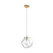 LAMPA WISZĄCA LAMPA WEWNĘTRZNA ROCK PENDANT P0488-01B-U8AC ZUMA LINE E27 METAL / SZKŁO  ZŁOTY 