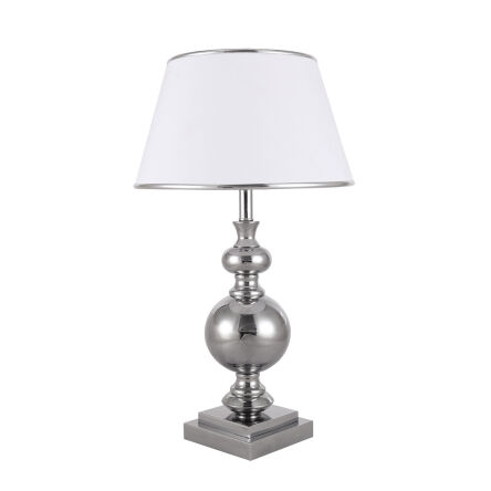 Lampa stołowa LETTO TL-1825-1-CH Italux NOWOCZESNA KLASYCZNA ABAŻUR Z TKANINY FANTAZYJNA PODSTAWA