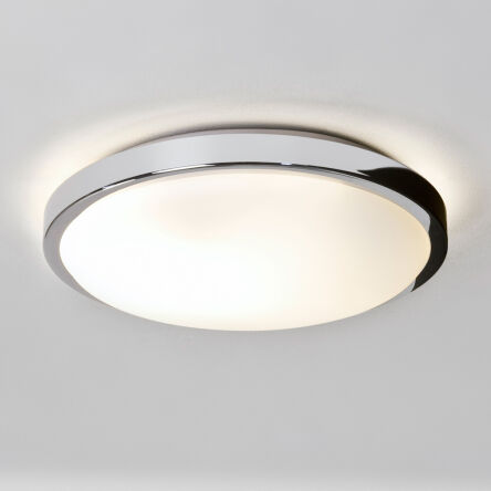Plafon Denia 0587 okragła IP44 chrom białe szkło do łazienki 1134001