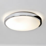 Plafon Denia 0587 okragła IP44 chrom białe szkło do łazienki 1134001