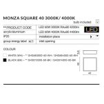 Lampa natynkowa MONZA S 30 biała Azzardo AZ3687 - 3