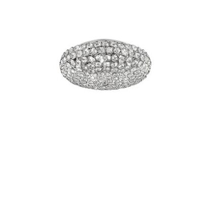 Plafon King PL5 CROMO Ideal Lux 075419   klosz składający się z metalowych pierścieni wypełnionych kryształkami kolor chromu