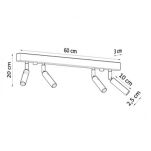 Lampa sufitowa EYETECH 4 SL.0900 SOLLUX LIGHTING listwa regulowana 4x G9 - 2