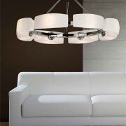 Lampa wisząca Fiona 8 AZzardo MD1029-8 AZ0154 nowoczesna lampa wykonana wykonana jest z metalu i szkła designerski styl