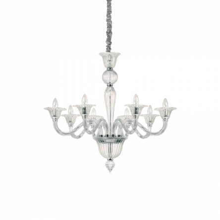 Lampa wisząca Żyrandol Brigitta SP8 199382 NOWOCZESNY IP20 E27 metal Ideal Lux OPRAWA W STYLU NOWOCZESNYM