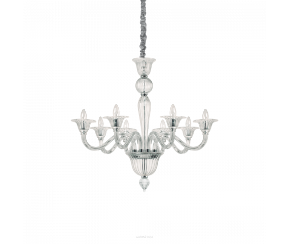 Lampa wisząca Żyrandol Brigitta SP8 199382 NOWOCZESNY IP20 E27 metal Ideal Lux OPRAWA W STYLU NOWOCZESNYM