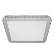 Plafon GALLANT AZzardo 38 square 1557-FM  AZ1594 wykonana jest z metalu w kolorze chromu i szkła nowoczesny kwadrat