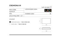 Kinkiet CREMONA M IP54 LED 10W Azzardo AZ2181  biały zewnetrzny świeci góra dól - 3