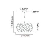 Lampa wisząca Carera Cromo ORLICKI DESIGN chrom nowoczesna - 3