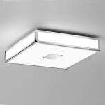 Lampa sufitowa plafon Astro Mashiko 400 0891 kwadrat polerowany chrom mleczne szkło IP44 nowoczesny  - 2