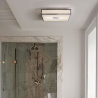 Lampa sufitowa plafon Astro Mashiko 400 0891 kwadrat polerowany chrom mleczne szkło IP44 nowoczesny 