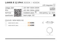 Oprawa wpuszczana LAMIR R 12 Azzardo biała 12 cm 16W  - 2