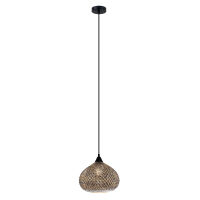 LAMPA WISZĄCA Lorean MDM-3330/1 BK+SL Italux NOWOCZESNA NASTROJOWA  klosz ze szkła
