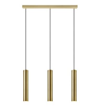 Lampa wisząca RUBEN 107883 Markslojd  ZŁOTE TUBY ZAWIESZONE NA PODSUFITCE W KSZTAŁCIE LISTWY