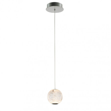 Lampa wisząca  Rosario PND-12220121-1A-CR Kula średnica 12 cm transparentna