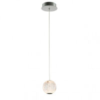 Lampa wisząca  Rosario PND-12220121-1A-CR Kula średnica 12 cm transparentna