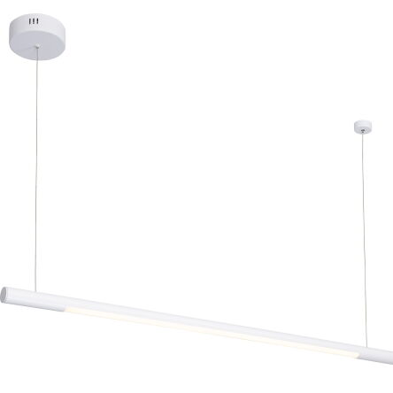 Lampa wisząca ORGANIC HORIZON P0357 poprzeczna rurka Maxfliz lampa jest w stylu nowoczesnym biała led okrągła