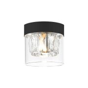 Plafon GEM Modne połączenie korpusu w kolorze czarnym szklanego klosza i kryształków STYLOWA ELEGANCKA ZUMALINE C0389-01A-P7AC