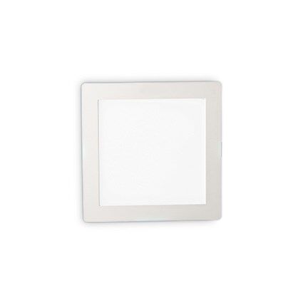 Lampa wpuszczana GROOVE FI1 20W SQUARE Ideal Lux  124001   ma kolor biały z alumiunim kwadrat